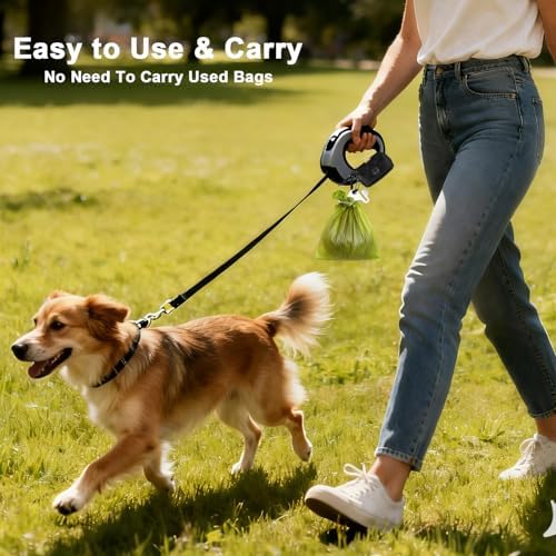 Dog Waste Bag Dispenser Pet Poop Bags Holder for Doggie Waste Bags Dispensers Soft Fabric Zipper Small Doggy Puppy Pouch for Leash Accessory Attachment with Carrier,2PCS Black - Image 5