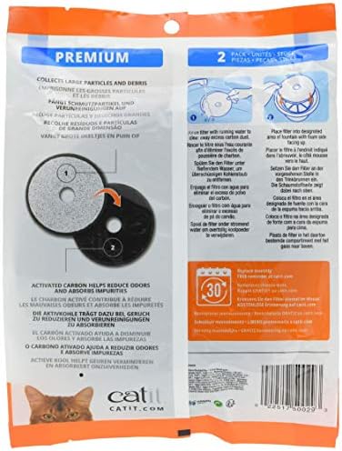 Catit Fresh & Clear Dual Action Cat Water Fountain Filters, 2 Pack - Image 2
