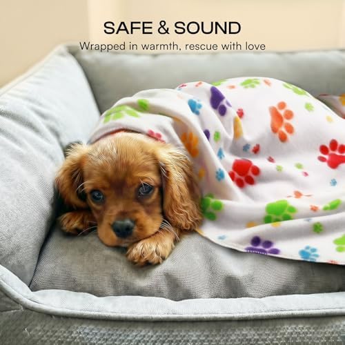 LINENLUX Fleece Dog Blankets 6-Pack, Soft Stretchy for Small Medium Puppy - Image 4