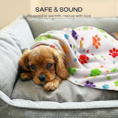 LINENLUX Fleece Dog Blankets 6-Pack, Soft Stretchy for Small Medium Puppy - Image 4