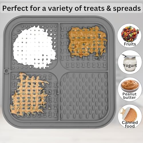 Dog Lick Mat - 2 Pack Slow Feeder for Dogs & Cats to Keep Them Busy Ideal for Grooming & Bathing - Anxiety Relief & Calming - Image 2