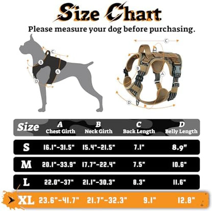 rabbitgoo Tactical Dog Harness for Large Dogs, No Pull Service Pet Vest - Image 3