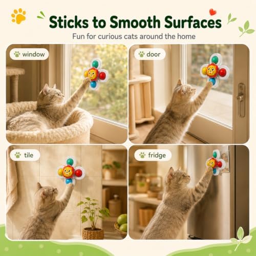 3Pcs Suction Cup Cat Toy, Window Perch Companion Interactive Play Toy for Indoor Cats, Can Firmly Adhere to Smooth Surfaces Glass Walls, Designed Specifically for Your Pet'S Daily Entertainment - Image 6
