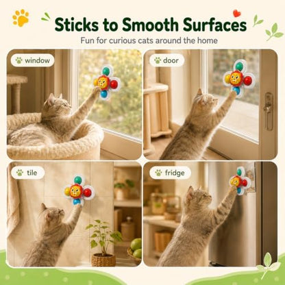 3Pcs Suction Cup Cat Toy, Window Perch Companion Interactive Play Toy for Indoor Cats, Can Firmly Adhere to Smooth Surfaces Glass Walls, Designed Specifically for Your Pet'S Daily Entertainment - Image 6