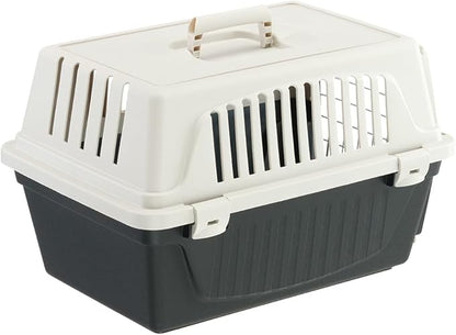 Ferplast Cat Carrier Small Dog Carrier, Secure, Practical, Easy to Clean, Durable Pet Dog/Cat Travel Box Cage up to 5 Kg. 48 x 32.5 x h 29 cm. Black