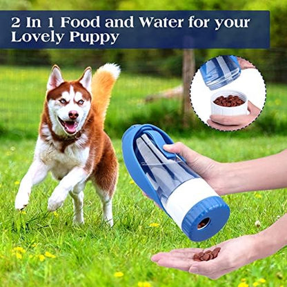 TIOVERY Dog Water Bottle, Pet Water Bottle with Food Container, Portable Dog Drinking Bottle Cup Dispenser for Outdoor Walking, Hiking, Travel Large Blue - Image 6