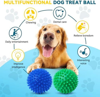 SHARLOVY 4.5'' Squeaky Dog Toy Balls for Large Breeds,Durable Spiky Ball - Image 6