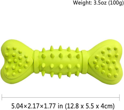 Bone Shape Dog Squeaky Toys, Durable Dog Chew Toys for Aggressive Chewers, Puppy Teething Toys for Small/Medium Dogs Natural Rubber Puppy Chew Toys for Teething