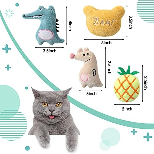 Gejoy 20 Pack Catnip Toys for Indoor Cat Plush Chew for Kitten,Lovely - Image 2