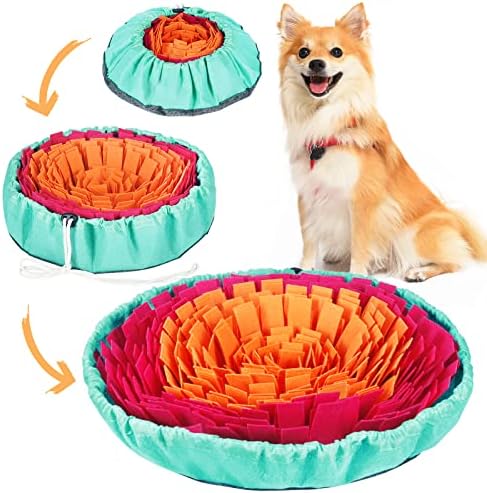 Vivifying Snuffle Mat for Dogs, Interactive Sniff Mat for Slow Eating and Keep Busy, Adjustable Dog Digging Toys Encourages Natural Foraging Skills and Mental Stimulation by Vivifying