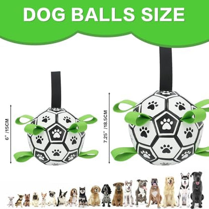 Dog Soccer Ball with Straps, 7.25 Inch Herding Dog Ball Toys Dog Birthday Toy - Image 6