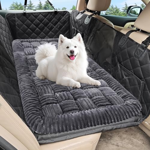 Dog Car Bed Mat Non-Slip Backseat Extender Dog Bed 50" x24.6" Gray by Loiion