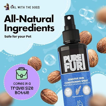 Pure Fur! by Girl With The Dogs Sensitive Skin Pet Conditioning Spray 8Wks+ - Image 3