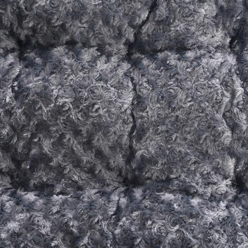 Amazon Basics Washable Cat and Dog Bed and Crate Pad, Indoor, 46 x 29 x 4 inches, Gray - Image 3