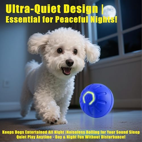 BIONEMAGILI Interactive Self-Moving Pet Toy Ball - Motion-Activated Auto Rolling, Military-Grade Chew Resistant, USB-C Rechargeable for Small Dogs & Cats (Orange/S/New3) - Image 7