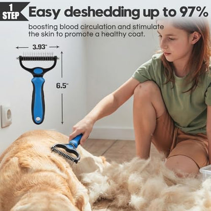Bonteck Dog Slicker Brush for Dogs Grooming Kit 5PCS Long Haired Doodles - Image 4