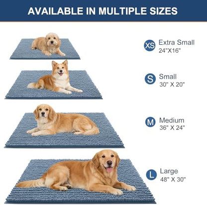 OLANLY Dog Door Mat for Muddy Paws 36x24, Extra Absorbent Chenille Mud Mat - Image 2