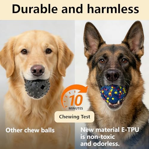 Interactive Dog toys, Smart Dog ball, E-TPU Material Automatic Moving, Bouncing, Vibrating ball Durable Duraspin Design for Aggressive Chewers.Keeps Dogs Busy and Entertained.Suitable for all dogs - Image 3