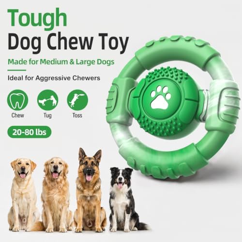 Pamlulu Tough Dog Toys for Aggressive Chewers, Indestructible Dog Toy for Large Dogs, Nylon Chew Toys for Medium Large Breed, Interactive Dog Toys to Keep Them Busy, Dog Birthday - Image 2