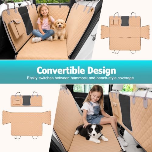 Bark Lover Dog Car Seat Covers for Back Seat, Waterproof Car Seat Protector for Dogs Hammock for Cars Trucks SUV, Full Coverage Protection for Your Vehicle Interior - Image 3