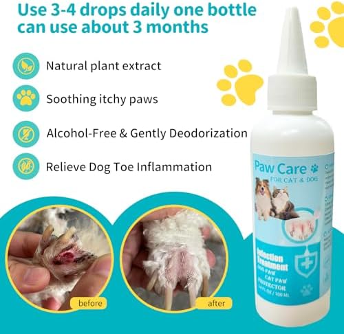 Dog Paw Cleaner, Paw Cleaner for Dogs, Dog Licking Paws Treatment,3.4oz Dog Paw Cleaning Solution, Dog Foot Cleaner, No Rinse Pet Toes Drops Safe Cat Cleanser Care for Cleaning Grooming - Image 2