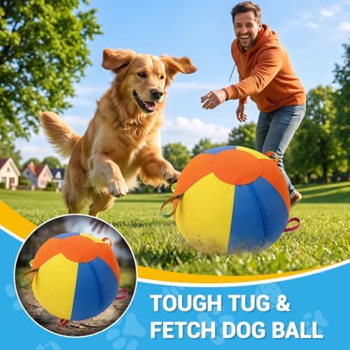 18'' Heavy Duty Herding Ball for Dogs with Handles, Inflatable Training Toy - Image 6