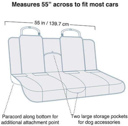 Kurgo Rover Bench Seat Cover, Black, 55" Wide - Image 3