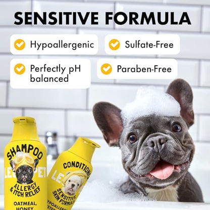 LEGITPET Oatmeal Dog Shampoo & Conditioner Set for Itchy Skin, 2 x 16 oz - Image 2