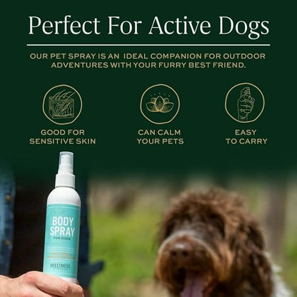 Breedwise Dog Perfume Spray - Sweet Pea & Vanilla Long Lasting Dog Cologne for Odor Neutralizing - Gentle Puppy Deodorizer & Grooming Mist for All Breeds - Made in USA (8 Oz)