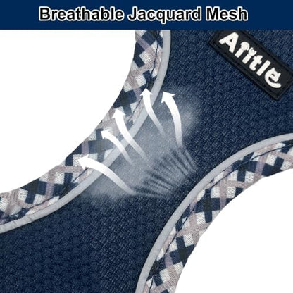 AIITLE XXS Dog Harness & Leash Set with Reflective Design, Navy-Blue, XXS - Image 4