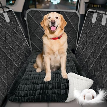 Thickened Dog Bed for Car Back Seat, Upgraded Bottom Non-Slip, Fits Hard Bottom car seat Cover for Dogs, Premium Dog Car Seat Cover by Cyhczx