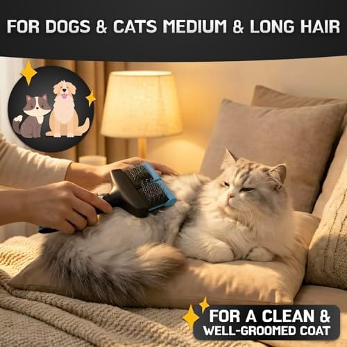 iToleeve Dual Flexible Head Slicker Brush, Round Tipped Pins, Skin Friendly - Image 4