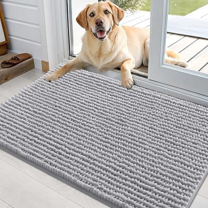 OLANLY Dog Door Mat for Muddy Paws 36x24, Extra Absorbent Chenille Mud Mat by OLANLY