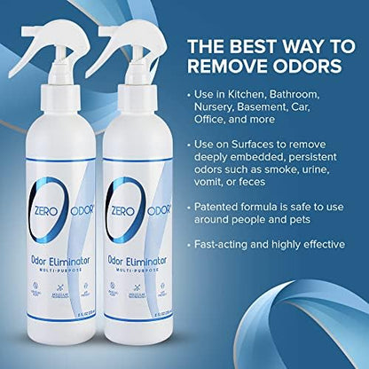 Zero Odor Multi-Purpose Odor Eliminator, Fabric & Room Deodorizer, 2 Pack - Image 6