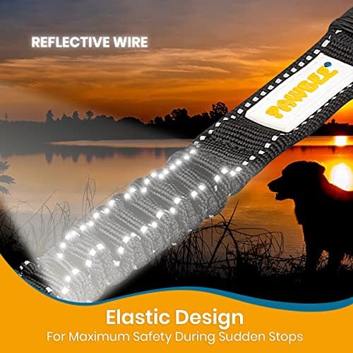 Pawbee 3-in-1 Safety Dog Seat Belt for Cars, Adjustable, Elastic Bungee Harness with Easy Clip for Medium to Large Dogs, 2 Pack - Image 3