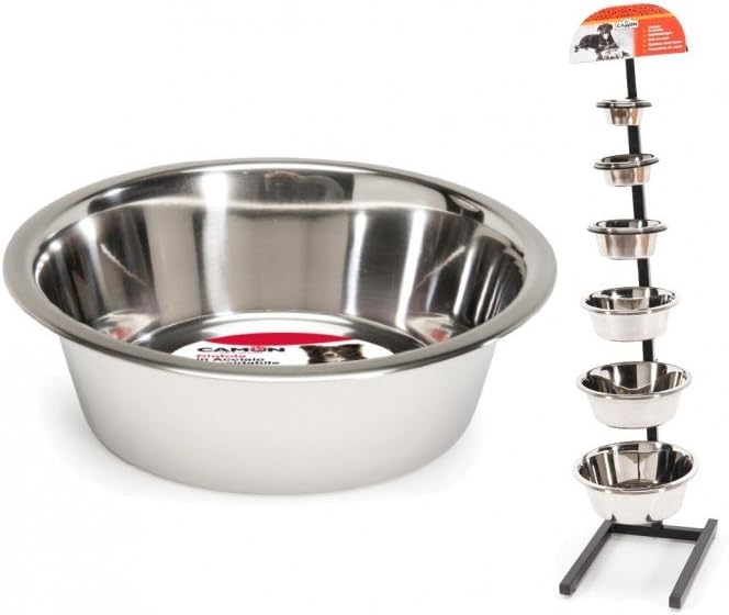 Camon Steel Lt. 4 Bowls for Dogs, Multi-Colour, Single