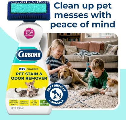 Carbona 2-in-1 Oxy-Powered Pet Stain & Odor Remover (22 Fl Oz, 1 Pack), Carpet Spot Cleaner Removes Urine Odor, Lifts Mud & Vomit Stains, Prevents Resoiling - Image 5