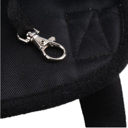 Pet Dog Puppy Cat Carrier Five Holes Backpack Double Shoulder Straps Canvas Cotton Front Chest Backpack Bag(Black, Large) - Image 5
