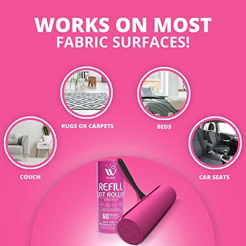 WBM Home Lint Roller for Pet, Extra Sticky Dog & Cat Hair Removal, Couch, Clothes, Furniture, 60 Sheets - Image 4