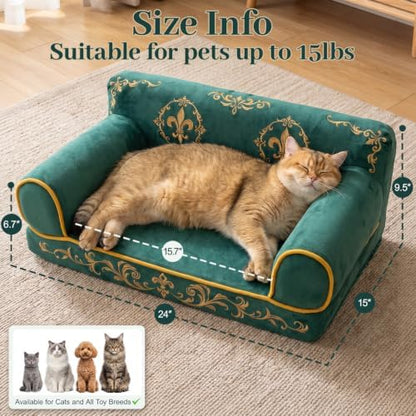 Luxury Cat Couch Bed, Orthopedic Pet Sofa, 24 Inch - Image 5