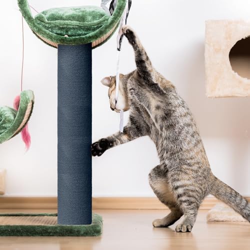 Cat Scratch Furniture Protector Couch Protector from cat Claws Self-Adhesive Carpet remnants Scratching Mat Trimmable DIY Climbing Covering Posts 78.7" x 15.8" Grey - Image 5