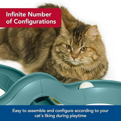 Coastal Pet Turbo Track Cat Toy - Cat Ball Toy & Racetrack - Easy Assembly - Slate Blue (1 Pack) - Image 5