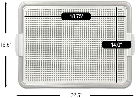 Dog Pee Pad Holder Tray, Puppy Potty Training, 22.5"x16.5", PP Plastic, Snap Lock, 4 Colors (Gray) - Image 3