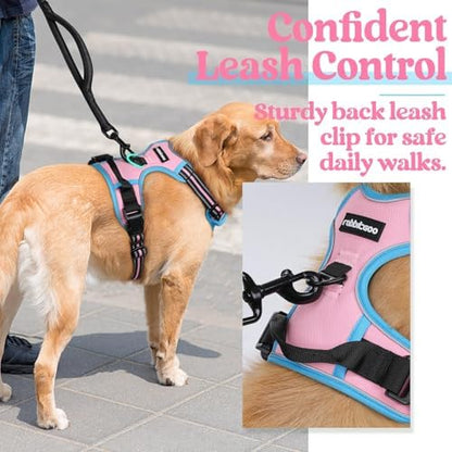 rabbitgoo Dog Harness, No Pull Medium Sized with 2 Leash Clips, Pet Vest - Image 5
