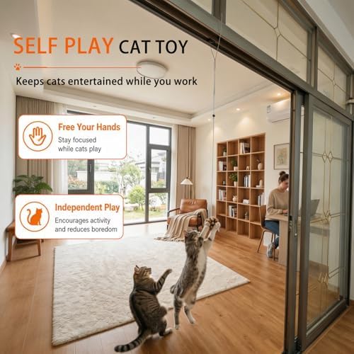 Cat Toys for Indoor Cats,Interactive Door Hanging Cat Toys Attached with Catnip/Worm/Birds/Mouse Toys for Cats/Kitten Toys(3 Pack) - Image 6