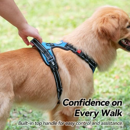 PoyPet No Pull Dog Harness Large with Front Clip & Neck Release Buckle - Image 6