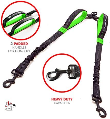 Pet Dreamland Exquisite Double Dog Coupler No Tangle Swivel for Two Medium Dogs. Premium Quality Attachment for Easy Dog Walking. You Will Absolutely Love This Amazing Gear (Black & Green) - Image 5