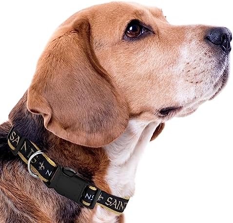 Pets First NFL New Orleans Saints Licensed PET COLLAR, Medium - Heavy-Duty, Strong, and Durable Dog Collar. Available in 31 Football Teams and 4 Sizes - Image 4