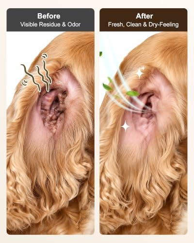 Dog Ear Cleaner with Finger Pads for Floppy Ears & Long-Eared Dogs, Deodorizing Ear Cleaning Solution - Image 6
