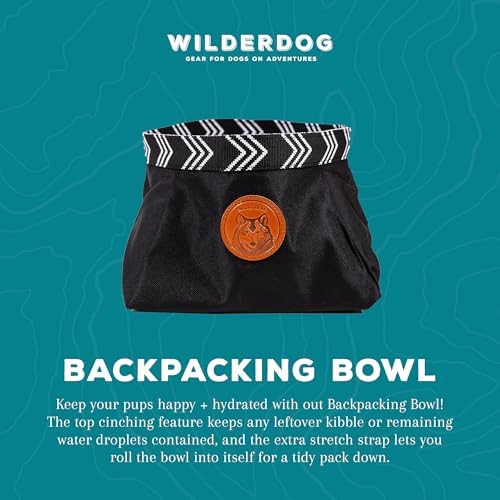 Wilderdog Backpacking Bowl - Holds Food & Water Up to 64oz - Black - Image 3